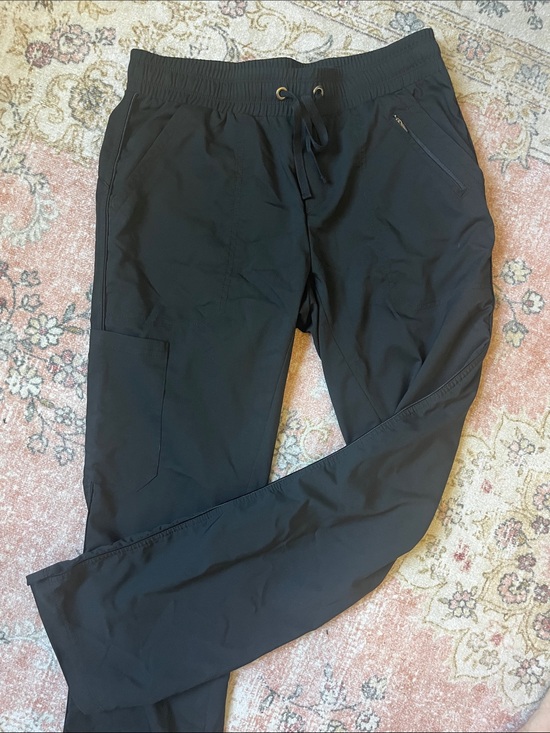 healing hands Pants - healing hands Black Straight-Leg Utility Scrub Pants with Zip Pocket